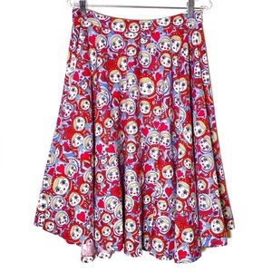 Lindy Bop Full Circle Skirt in Russian Matryoshka Nesting Dolls Pattern Size 10
